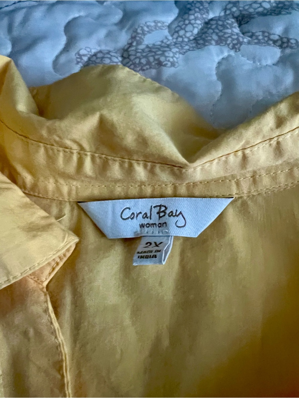 Coral Bay Yellow Women's Button-Up Shirt